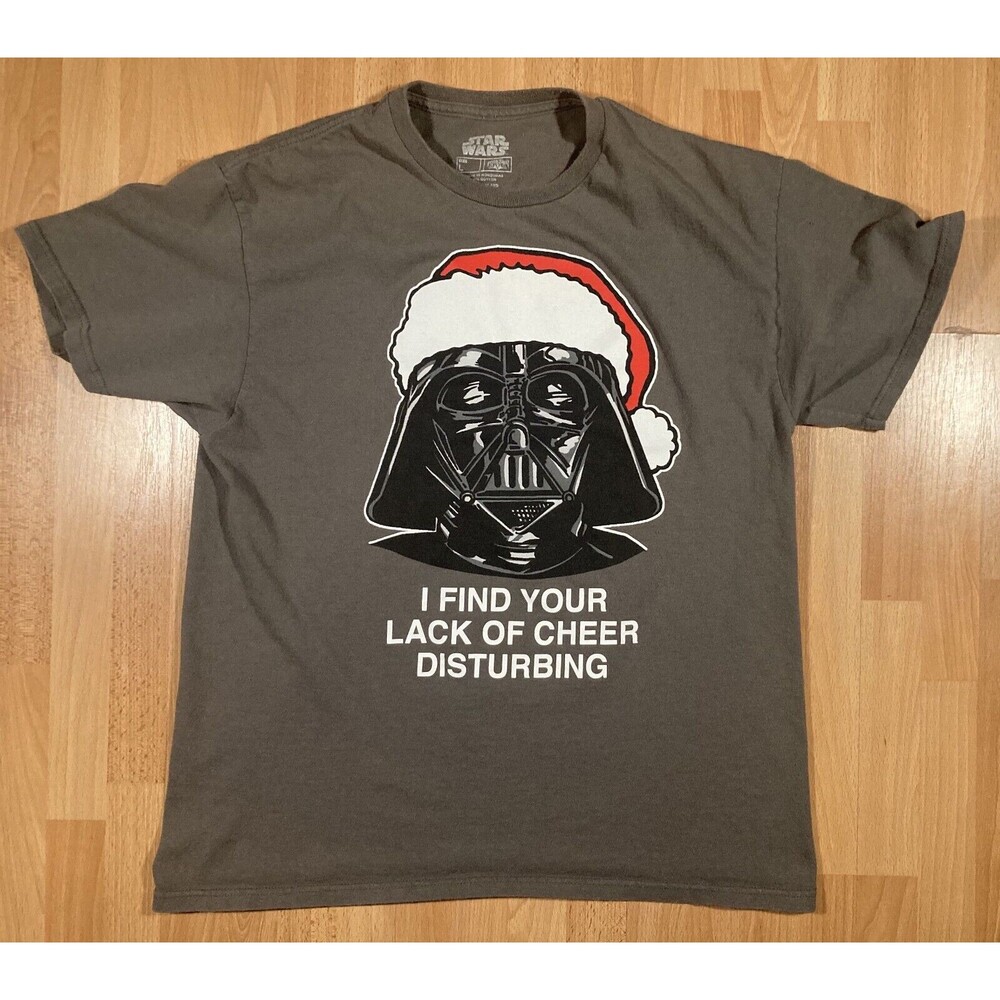 Star Wars T-Shirt (L) • Darth Vader, Christmas, I Find Lack of Cheer Disturbing